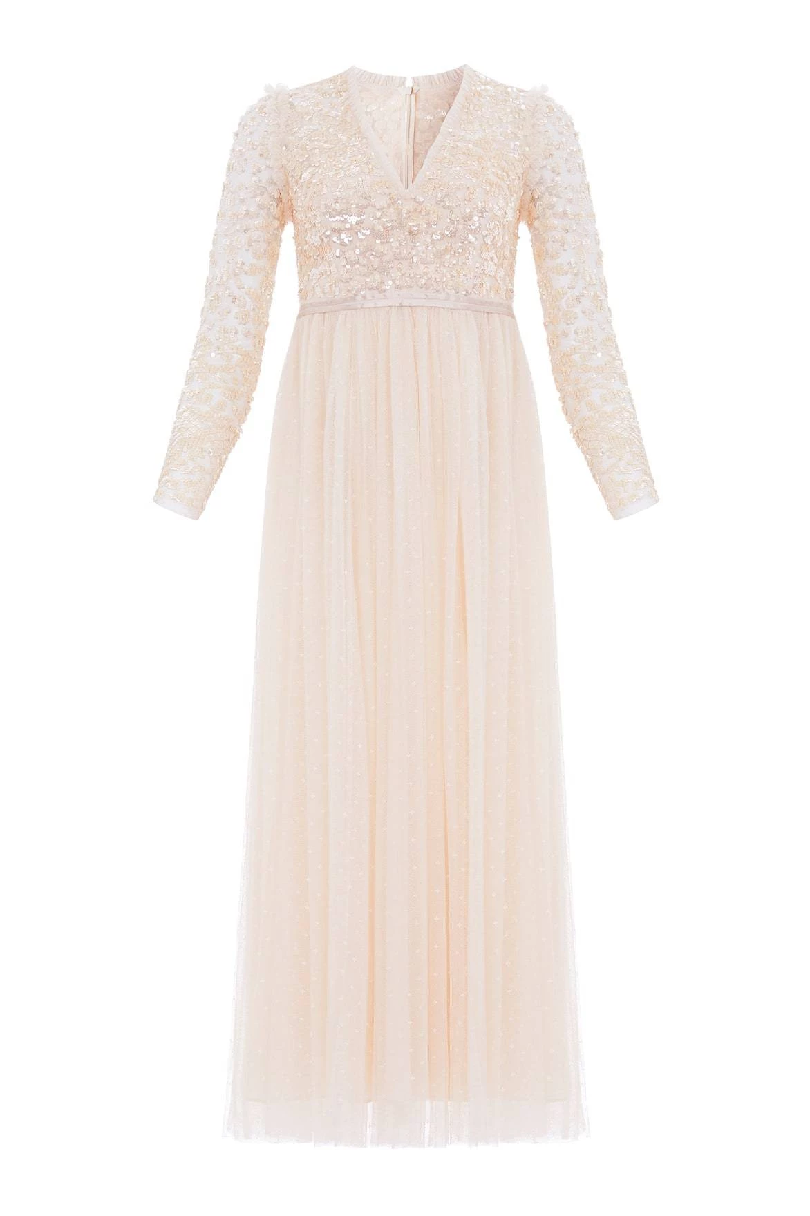 Needle & Thread Holding LTD Amalie Bodice Long Sleeve V-Neck Ankle Gown 2 Needle & Thread Holding LTD Amalie Bodice Long Sleeve V-Neck Ankle Gown