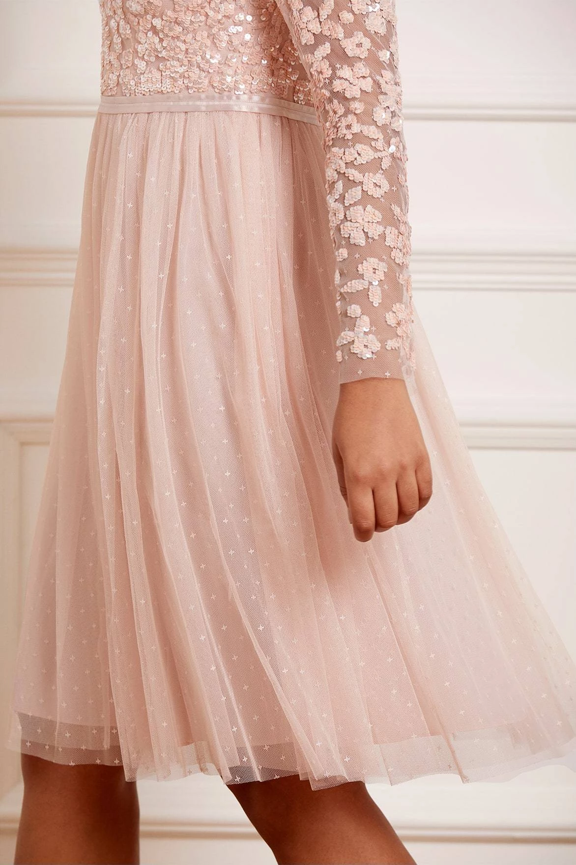 Needle & Thread Holding LTD Amalie Bodice Long Sleeve V-Neck Midi Dress All - Womenswear 5 Needle & Thread Holding LTD Amalie Bodice Long Sleeve V-Neck Midi Dress All - Womenswear