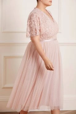 Needle & Thread Holding LTD All - Womenswear Amalie Bodice Short Sleeve V-Neck Ballerina Dress