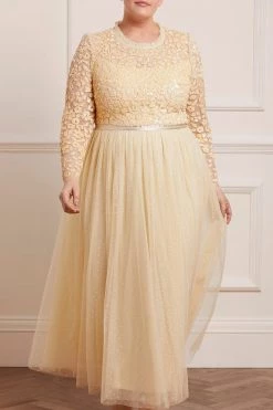 UK Needle & Thread Holding LTD All - Womenswear Amalie Bodice Long Sleeve Ankle Gown