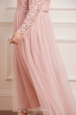 Needle & Thread Holding LTD All - Womenswear Amalie Bodice Long Sleeve Ankle Gown