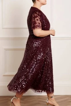 Needle & Thread Holding LTD Amalie Sequin V-Neck Ballerina Dress