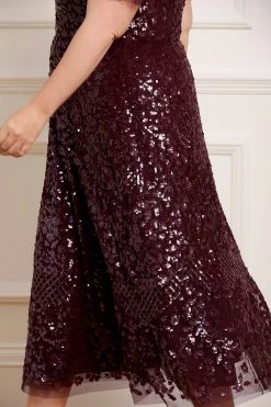 Needle & Thread Holding LTD Amalie Sequin V-Neck Ballerina Dress