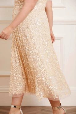 Needle & Thread Holding LTD Amalie Sequin V-Neck Ballerina Dress