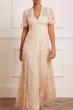 Needle & Thread Holding LTD Amalie Sequin V-Neck Gown All - Womenswear
