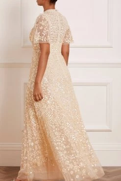 Needle & Thread Holding LTD Amalie Sequin V-Neck Gown All - Womenswear