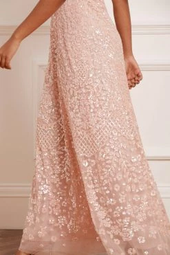 Needle & Thread Holding LTD Amalie Sequin V-Neck Gown
