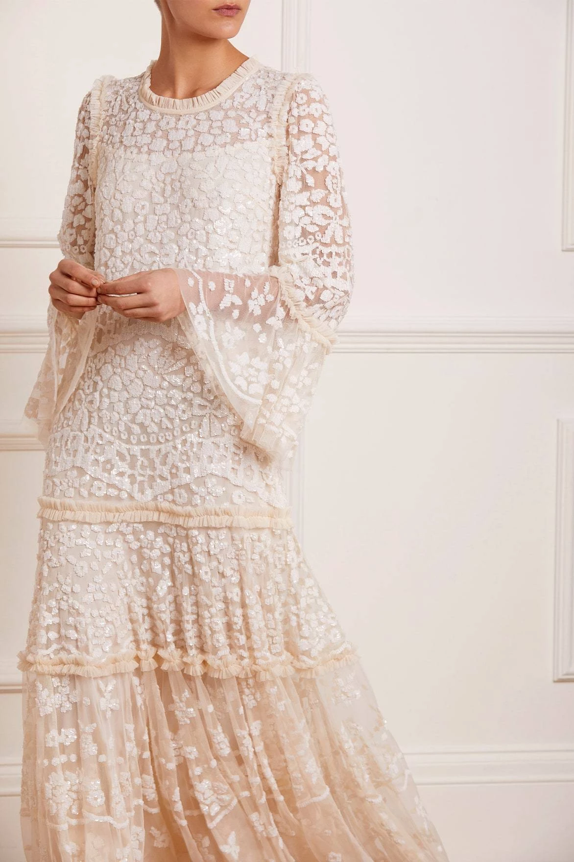 Needle & Thread Holding LTD All - Womenswear Annie Sequin Tiered Ankle Gown 4 Needle & Thread Holding LTD All - Womenswear Annie Sequin Tiered Ankle Gown