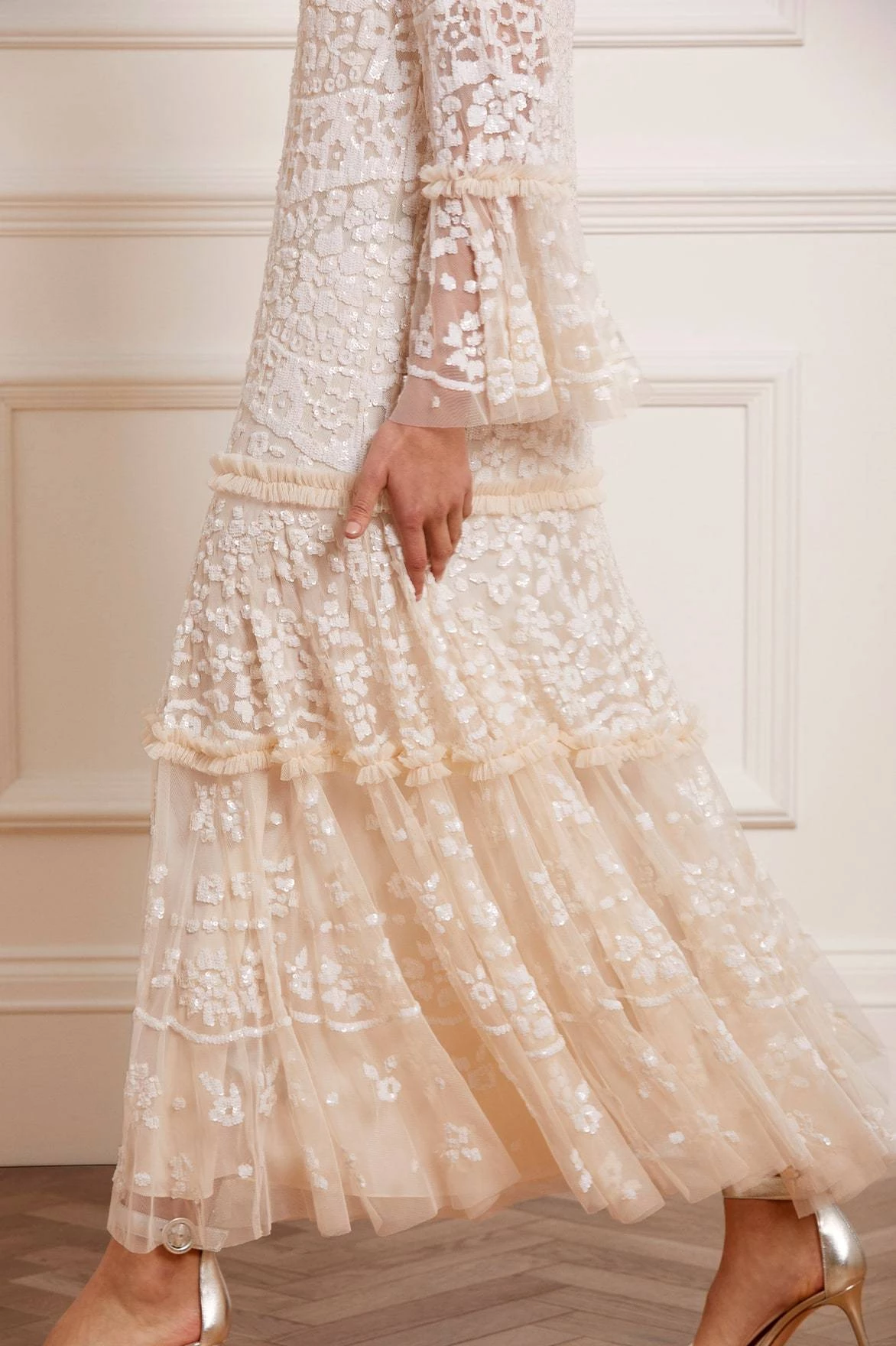 Needle & Thread Holding LTD All - Womenswear Annie Sequin Tiered Ankle Gown 6 Needle & Thread Holding LTD All - Womenswear Annie Sequin Tiered Ankle Gown