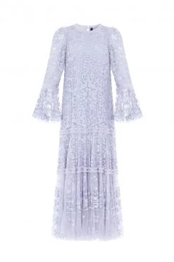 Needle & Thread Holding LTD Annie Sequin Tiered Ankle Gown