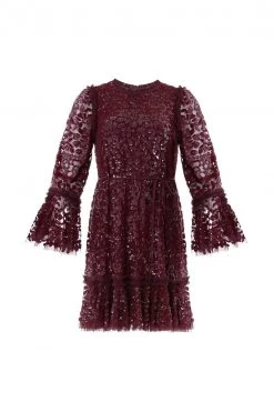 Needle & Thread Holding LTD Annie Sequin Tiered Mini Dress
