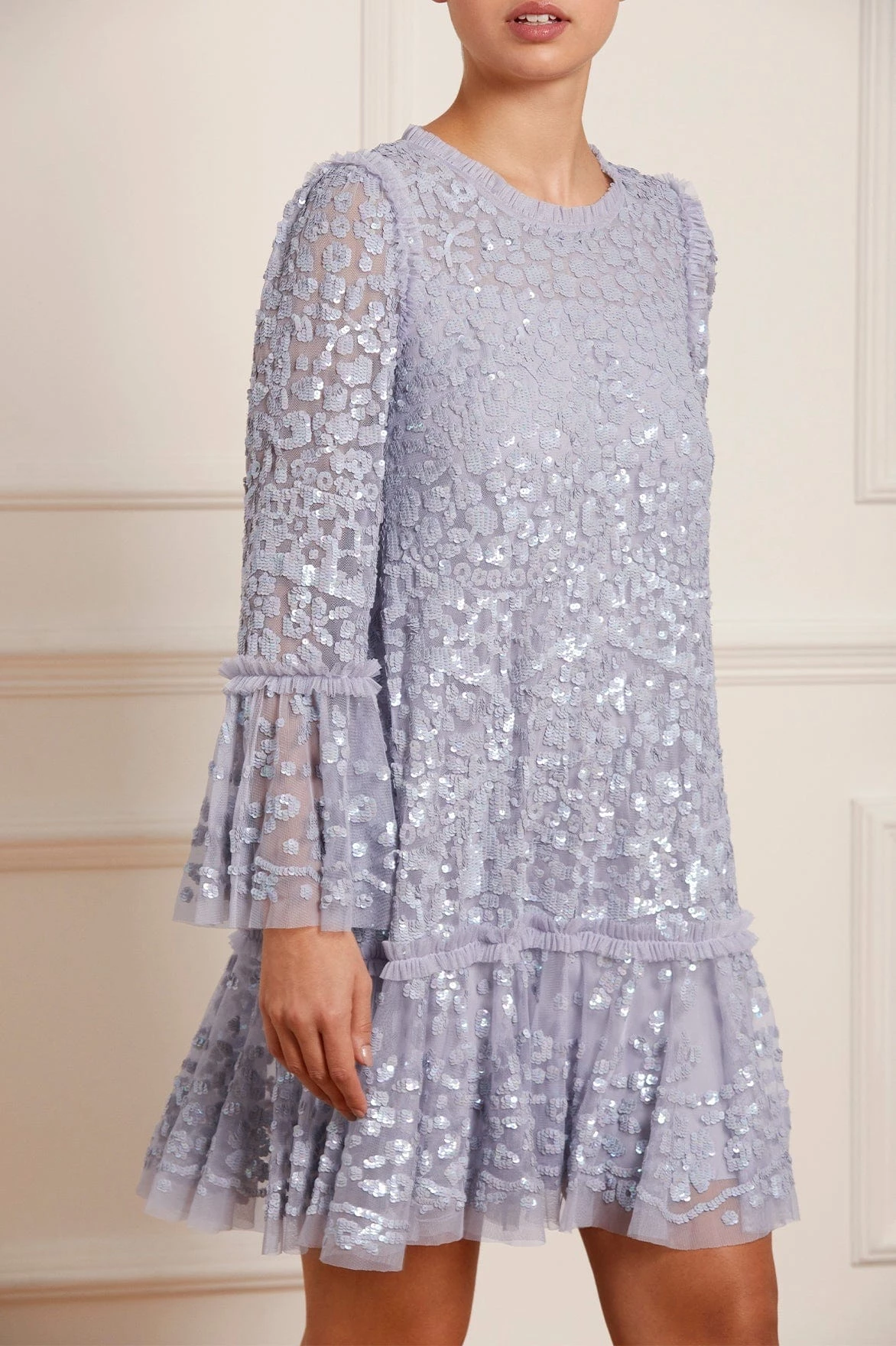 Needle & Thread Holding LTD New Arrivals Annie Sequin Tiered Mini Dress 1 Needle & Thread Holding LTD New Arrivals Annie Sequin Tiered Mini Dress