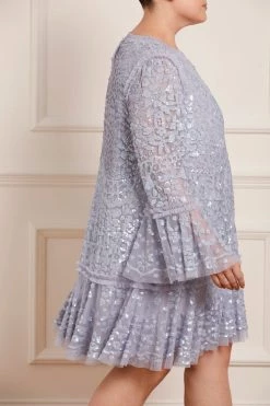 Needle & Thread Holding LTD New Arrivals Annie Sequin Tiered Mini Dress 22 Needle & Thread Holding LTD New Arrivals Annie Sequin Tiered Mini Dress