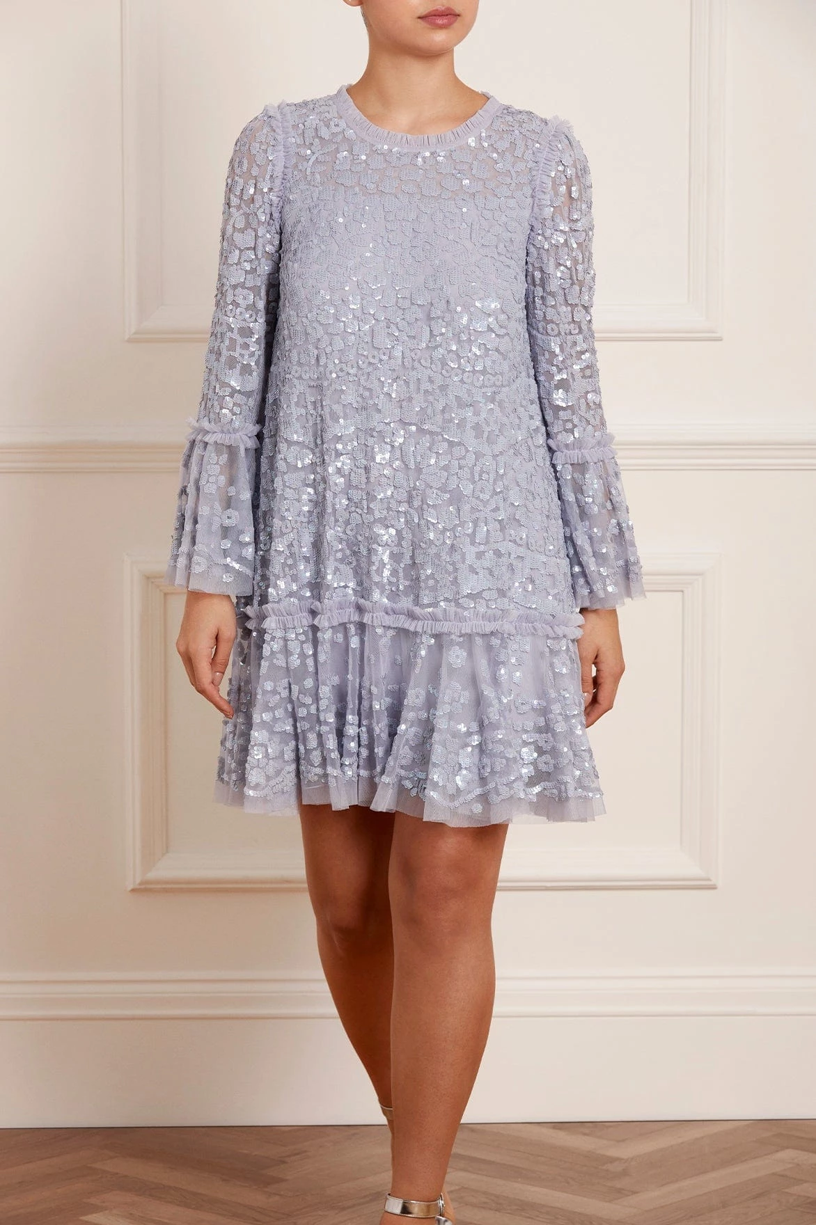 Needle & Thread Holding LTD New Arrivals Annie Sequin Tiered Mini Dress 3 Needle & Thread Holding LTD New Arrivals Annie Sequin Tiered Mini Dress