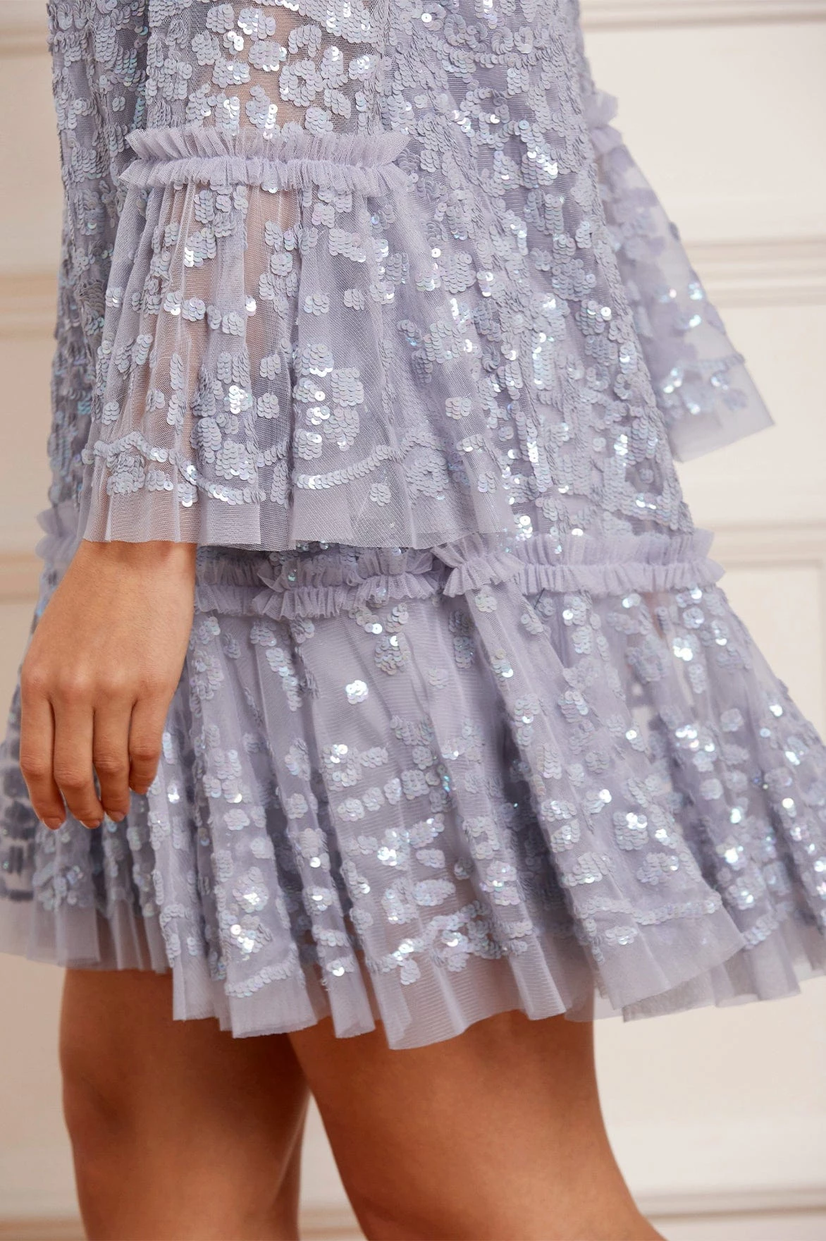 Needle & Thread Holding LTD New Arrivals Annie Sequin Tiered Mini Dress 6 Needle & Thread Holding LTD New Arrivals Annie Sequin Tiered Mini Dress