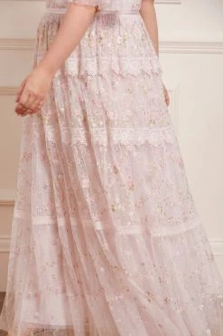 Needle & Thread Holding LTD New Arrivals Araminta Lace Round Neck Gown