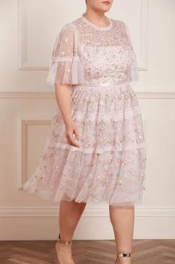 Needle & Thread Holding LTD Araminta Lace Round Neck Midi Dress New Arrivals