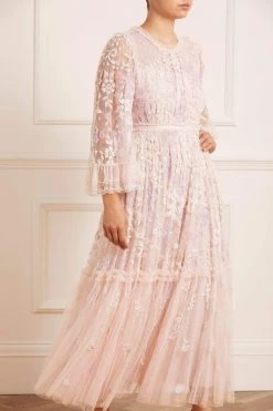 Needle & Thread Holding LTD Audrey Long Sleeve Ankle Gown