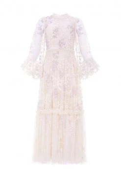 Needle & Thread Holding LTD Audrey Long Sleeve Ankle Gown