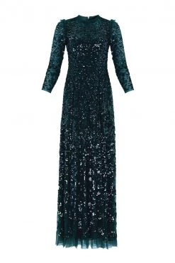 Needle & Thread Holding LTD New Arrivals Aurelia Long Sleeve Gown