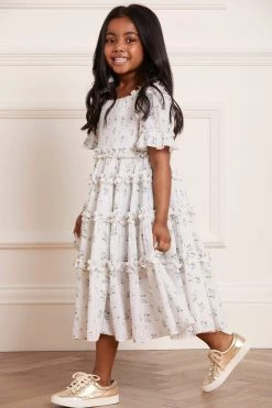 Needle & Thread Holding LTD Bijou Rose Cotton Smocked Kids Dress