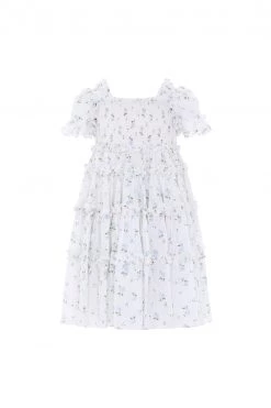 Needle & Thread Holding LTD Bijou Rose Cotton Smocked Kids Dress