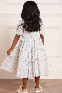 Needle & Thread Holding LTD Bijou Rose Cotton Smocked Kids Dress