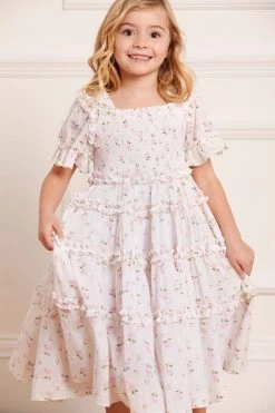 Needle & Thread Holding LTD All-Kids Bijou Rose Cotton Smocked Kids Dress