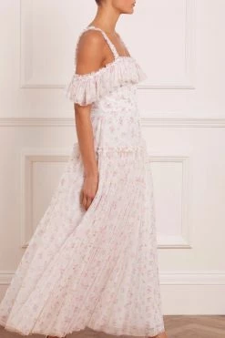 UK Needle & Thread Holding LTD Bijou Rose Off Shoulder Ankle Gown All - Womenswear
