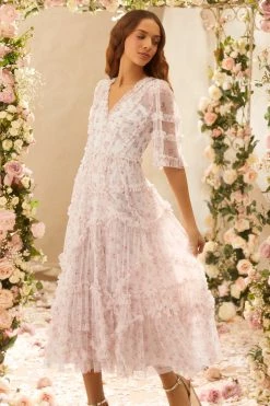 Needle & Thread Holding LTD All - Womenswear Bijou Rose Ruffle Ballerina Dress