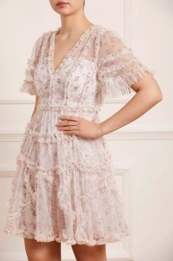 Needle & Thread Holding LTD All - Womenswear Bijou Rose Ruffle Mini Dress