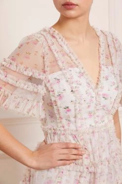 Needle & Thread Holding LTD All - Womenswear Bijou Rose Ruffle Mini Dress 12 Needle & Thread Holding LTD All - Womenswear Bijou Rose Ruffle Mini Dress