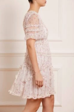 Needle & Thread Holding LTD All - Womenswear Bijou Rose Ruffle Mini Dress 14 Needle & Thread Holding LTD All - Womenswear Bijou Rose Ruffle Mini Dress