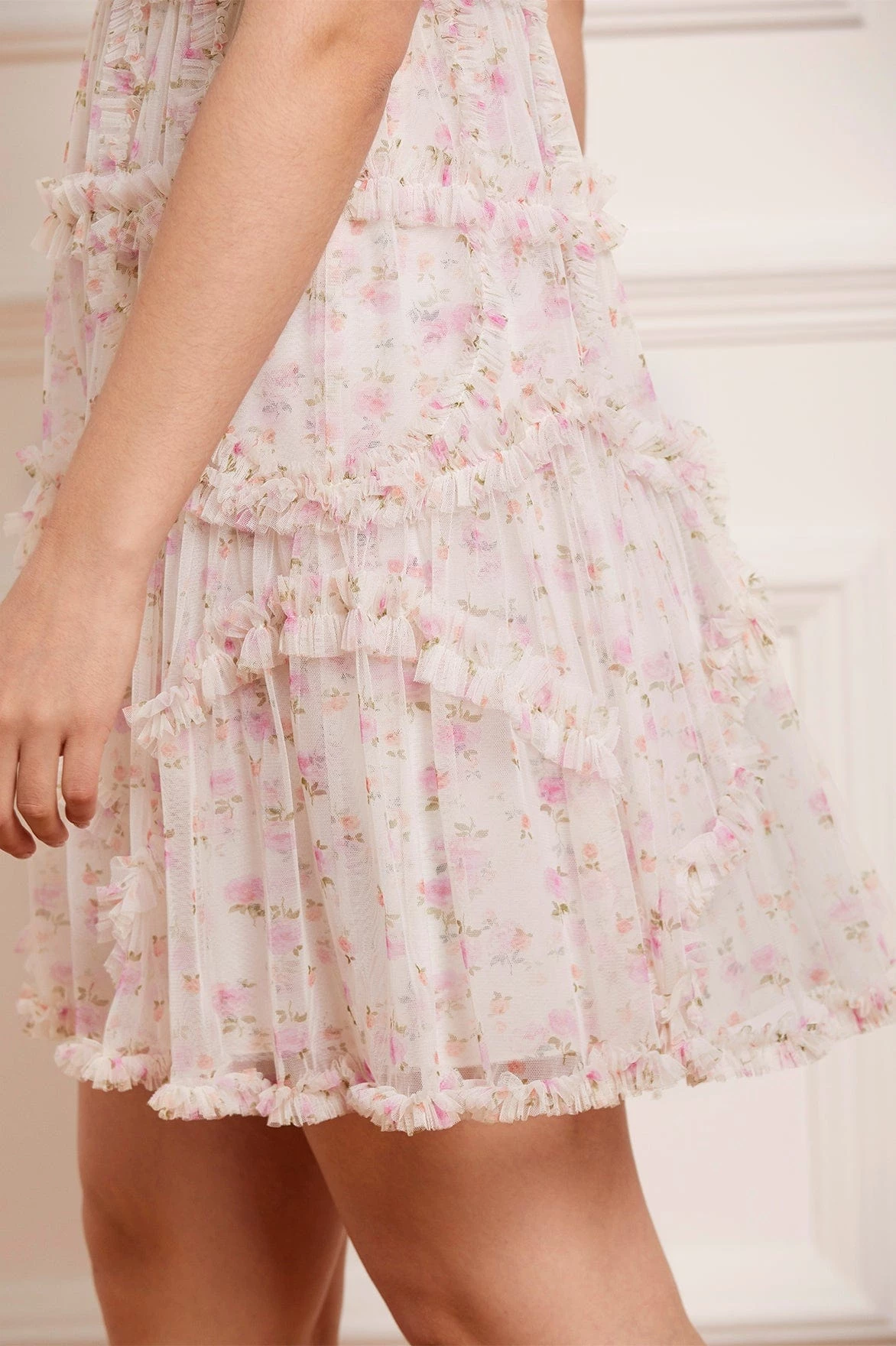 Needle & Thread Holding LTD All - Womenswear Bijou Rose Ruffle Mini Dress 7 Needle & Thread Holding LTD All - Womenswear Bijou Rose Ruffle Mini Dress