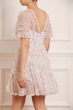 Needle & Thread Holding LTD All - Womenswear Bijou Rose Ruffle Mini Dress 16 Needle & Thread Holding LTD All - Womenswear Bijou Rose Ruffle Mini Dress