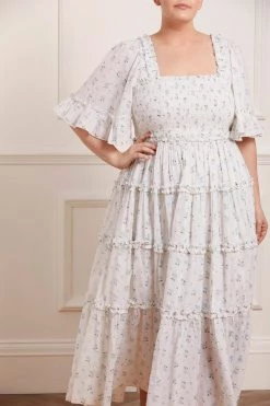 Needle & Thread Holding LTD Bijou Rose Smocked Day Ankle Gown