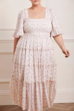 Needle & Thread Holding LTD Bijou Rose Smocked Day Ankle Gown