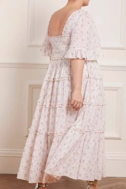 Needle & Thread Holding LTD Bijou Rose Smocked Day Ankle Gown
