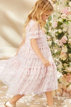 Needle & Thread Holding LTD Bijou Rose Smocked Kids Dress