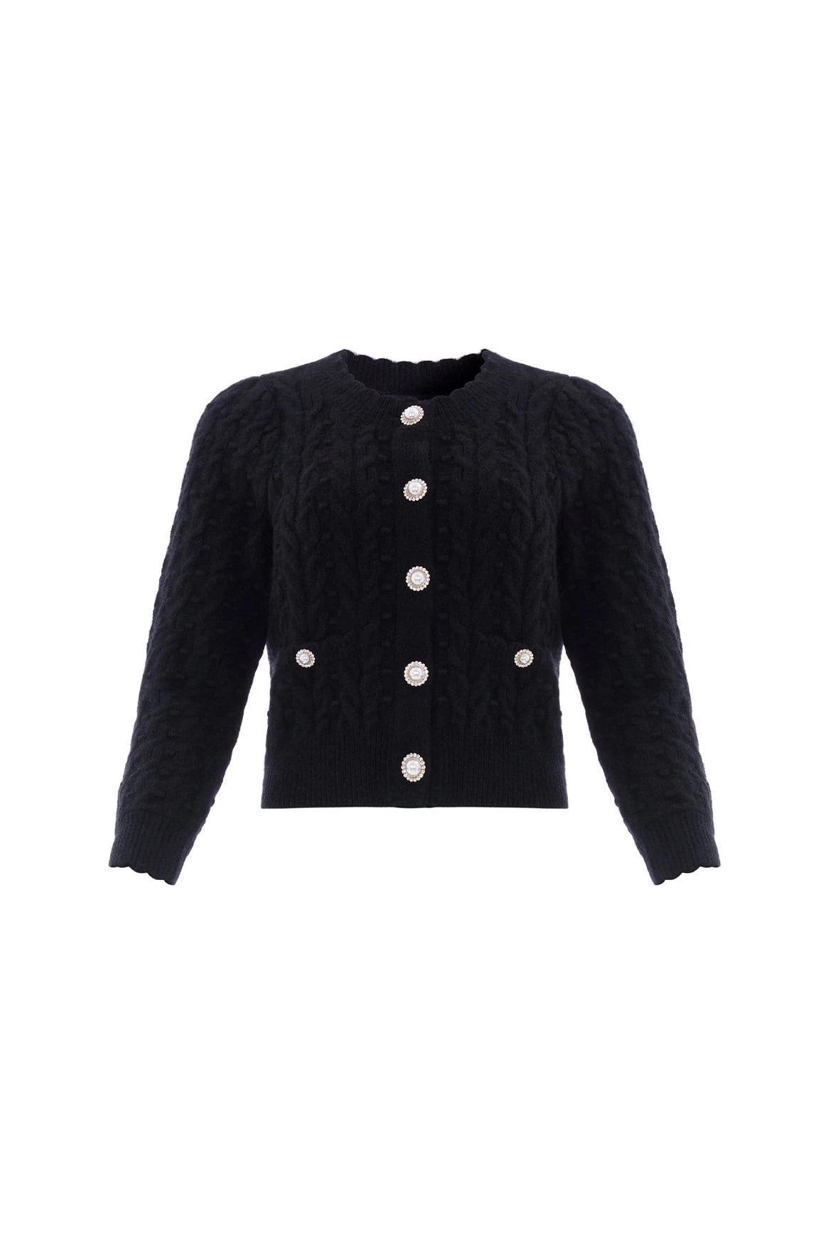 Needle & Thread Holding LTD All - Womenswear Cable Bobble Short Cardigan 2 Needle & Thread Holding LTD All - Womenswear Cable Bobble Short Cardigan