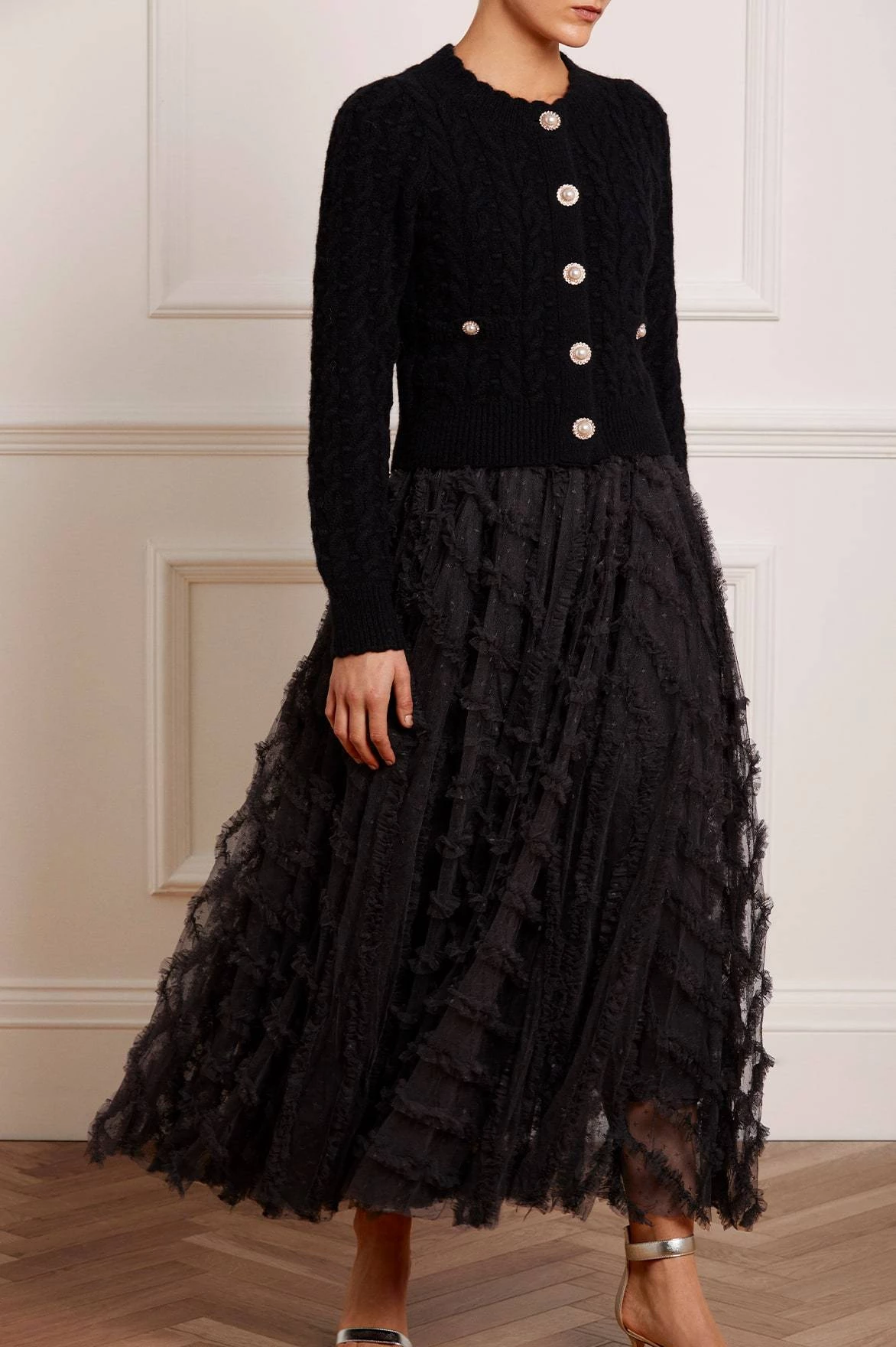 Needle & Thread Holding LTD All - Womenswear Cable Bobble Short Cardigan 4 Needle & Thread Holding LTD All - Womenswear Cable Bobble Short Cardigan