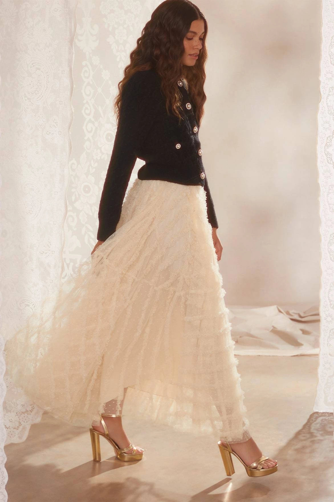 Needle & Thread Holding LTD All - Womenswear Cable Bobble Short Cardigan 9 Needle & Thread Holding LTD All - Womenswear Cable Bobble Short Cardigan