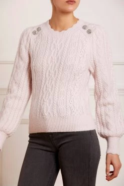 Needle & Thread Holding LTD Cable Jewelled Button Midline Jumper 8 Needle & Thread Holding LTD Cable Jewelled Button Midline Jumper