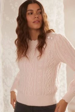 Needle & Thread Holding LTD Cable Jewelled Button Midline Jumper