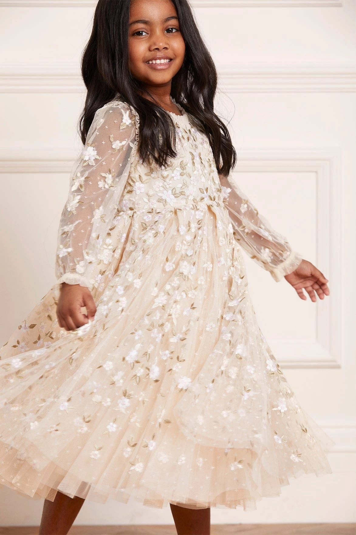 UK Needle & Thread Holding LTD Camellia Ditsy Long Sleeve Kids Dress All-Kids 3 UK Needle & Thread Holding LTD Camellia Ditsy Long Sleeve Kids Dress All-Kids