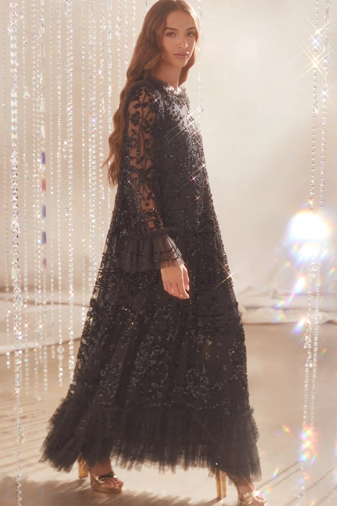 Needle & Thread Holding LTD Celia Long Sleeve Ankle Gown 9 Needle & Thread Holding LTD Celia Long Sleeve Ankle Gown