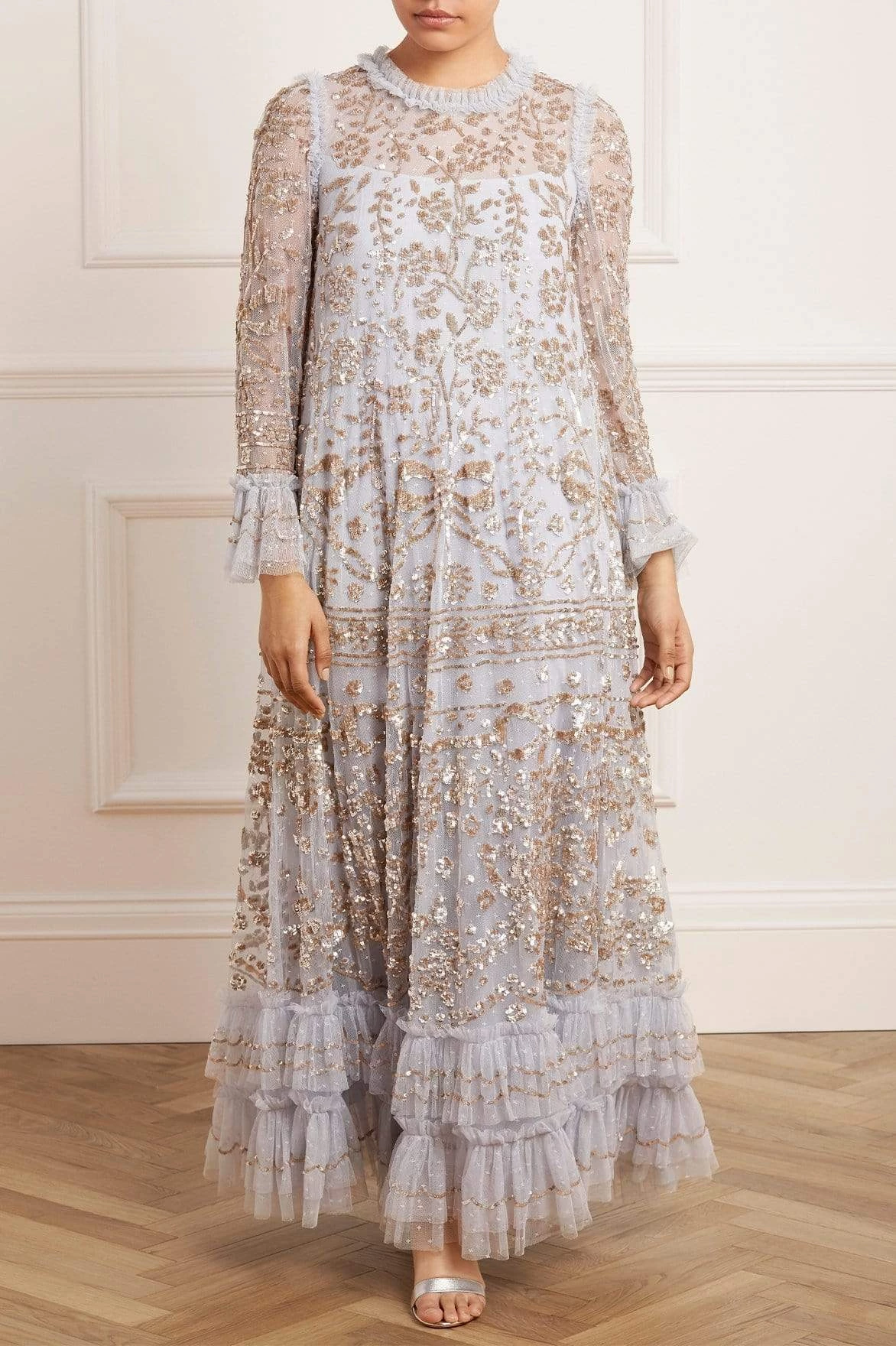 Needle & Thread Holding LTD Celia Long Sleeve Ankle Gown