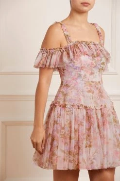 Needle & Thread Holding LTD Darling Meadow Off Shoulder Micro Mini Dress