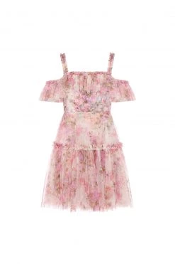 Needle & Thread Holding LTD Darling Meadow Off Shoulder Micro Mini Dress