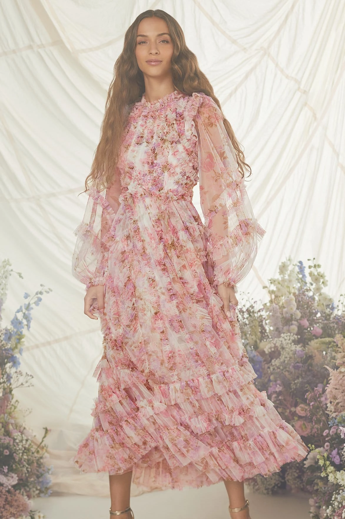 Needle & Thread Holding LTD Darling Meadow Ruffle Ballerina Dress All - Womenswear 9 Needle & Thread Holding LTD Darling Meadow Ruffle Ballerina Dress All - Womenswear